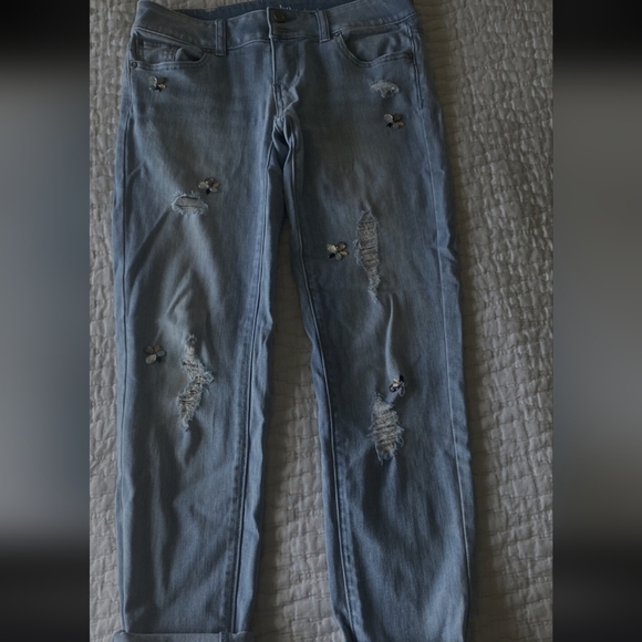 Denim - Distressed Light Blue Women's Jeans